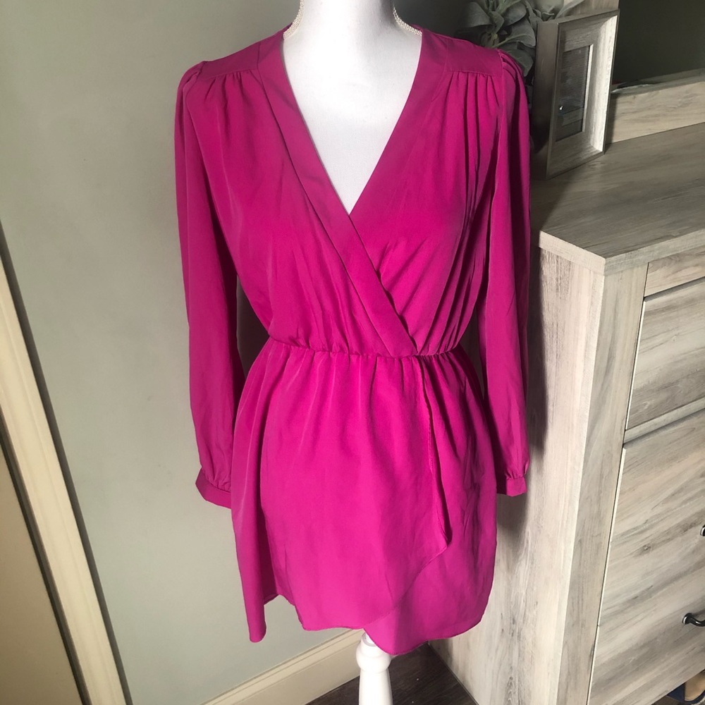 Fuchsia Wrap Dress